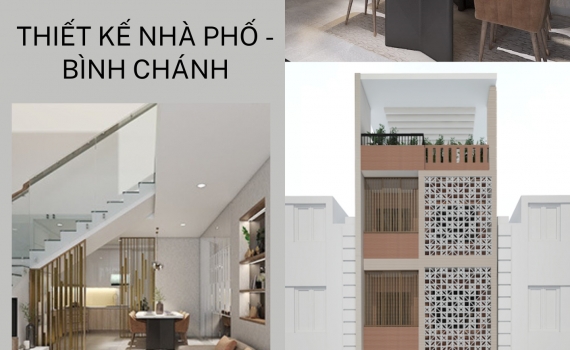 THIẾT KẾ XÂY DỰNG NHÀ PHỐ HIỆN ĐẠI 3 TẦNG MỘT TRỆT TẠI BÌNH CHÁNH